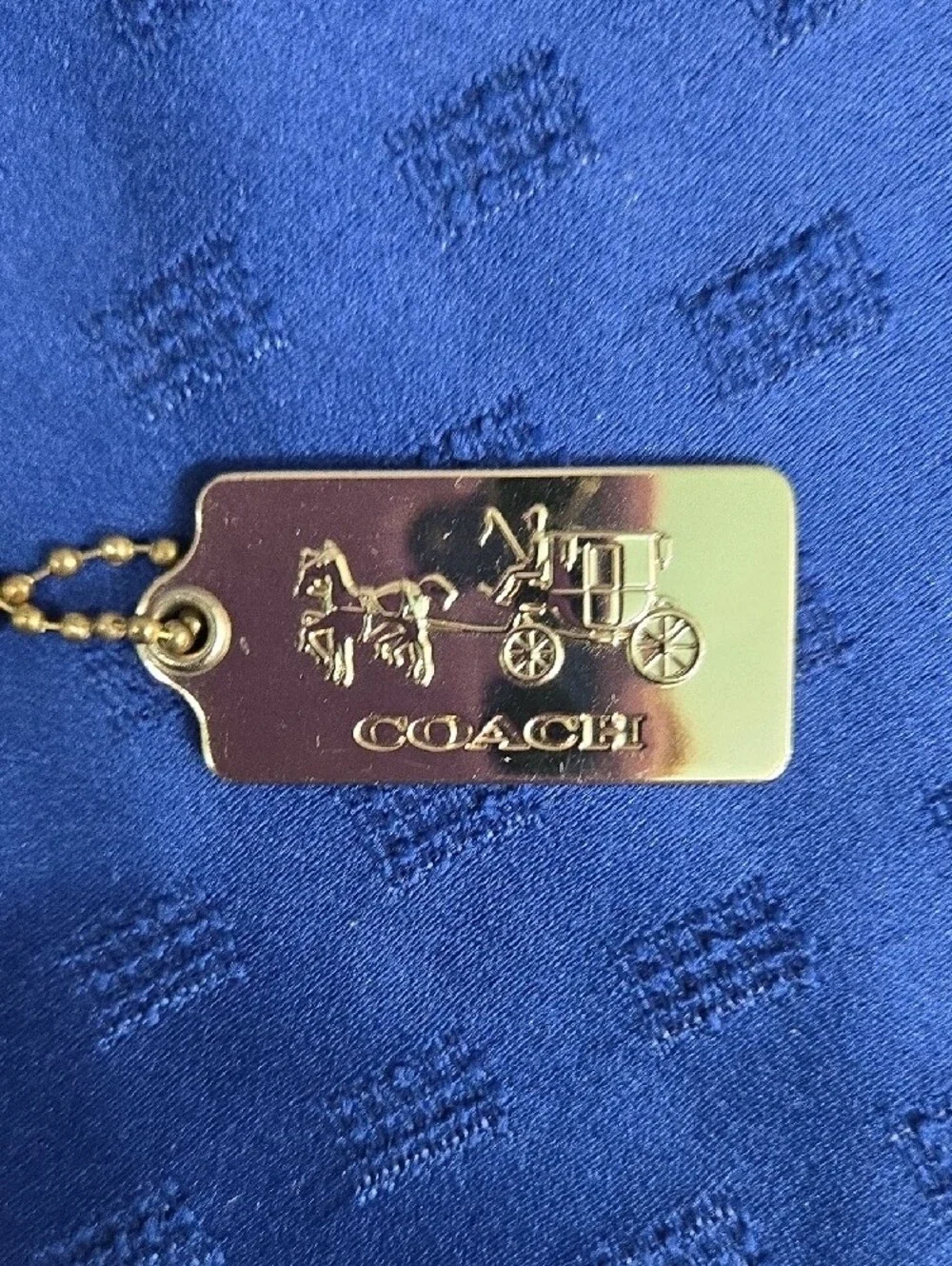 WEEKEND SALE! COACH Gold Tone Horse & Carriage Hang Tag